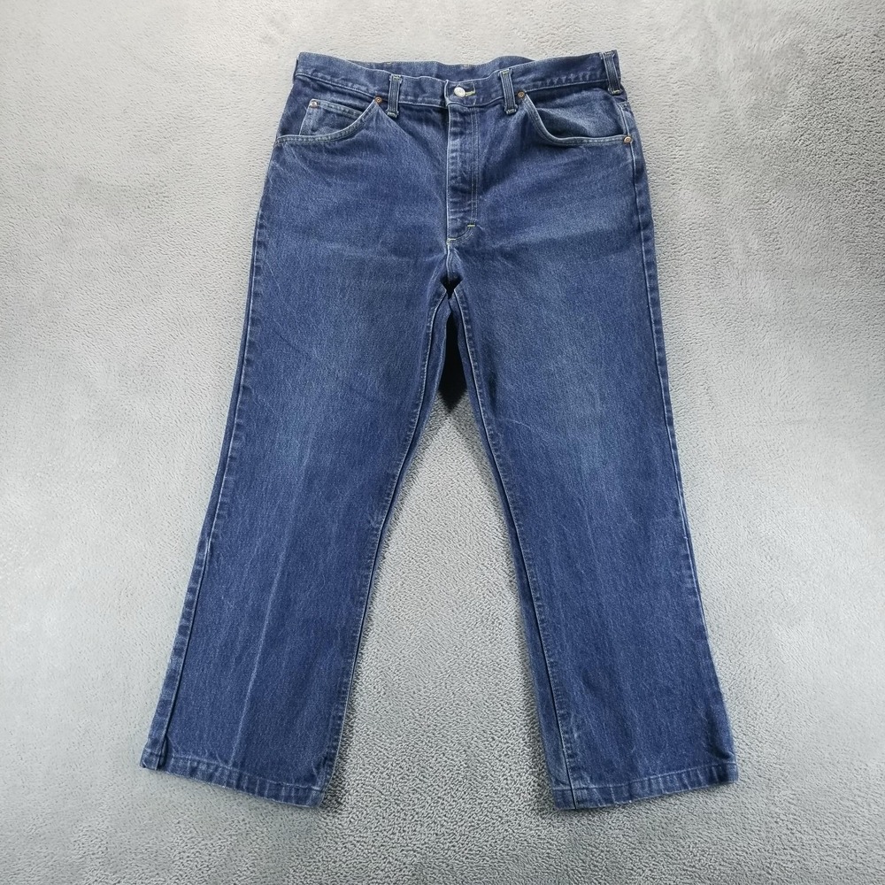 VTG Lee Jeans Mens 36x27* Blue Bootcut Made‎ in USA Talon Zipper